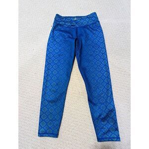 Prana Women's Blue Printed Yoga Capri Leggings Pants Size XS